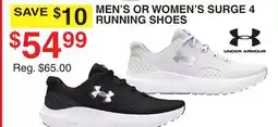 Dunham's Sports MEN'S OR WOMEN'S UNDER ARMOUR SURGE 4 RUNNING SHOES offer