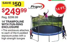 Dunham's Sports 14' TRAMPOLINE WITH FUN-RING ENCLOSURE offer