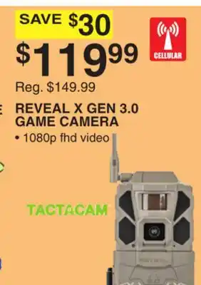 Dunham's Sports REVEAL X GEN 3.0 GAME CAMERA offer