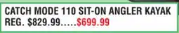 Dunham's Sports CATCH MODE 110 SIT-ON ANGLER KAYAK offer