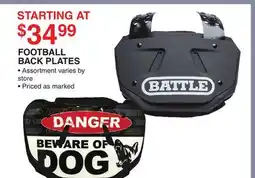 Dunham's Sports FOOTBALL BACK PLATES offer