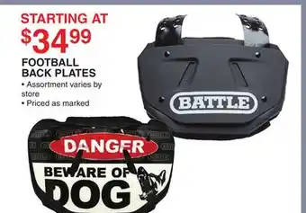 Dunham's Sports FOOTBALL BACK PLATES offer