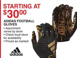Dunham's Sports ADIDAS FOOTBALL GLOVES offer