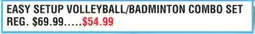 Dunham's Sports EASY SETUP VOLLEYBALL/BADMINTON COMBO SET offer