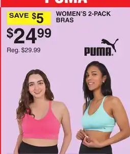 Dunham's Sports PUMA WOMEN'S 2-PACK BRAS offer