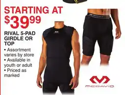 Dunham's Sports RIVAL 5-PAD GIRDLE OR TOP offer