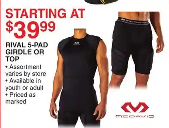 Dunham's Sports RIVAL 5-PAD GIRDLE OR TOP offer