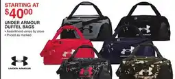 Dunham's Sports UNDER ARMOUR DUFFEL BAGS offer