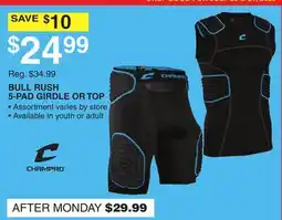 Dunham's Sports BULL RUSH 5-PAD GIRDLE OR TOP offer