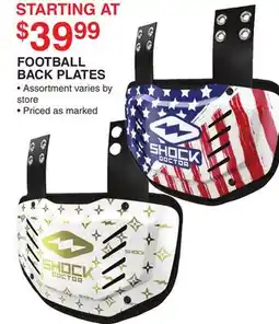 Dunham's Sports FOOTBALL BACK PLATES offer