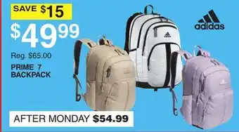 Dunham's Sports ADIDAS PRIME 7 BACKPACK offer