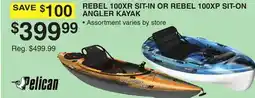 Dunham's Sports REBEL 100XR SIT-IN OR REBEL 100XP SIT-ON ANGLER KAYAK offer