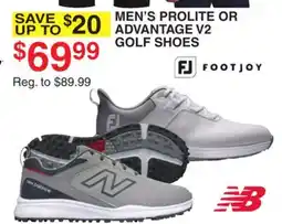 Dunham's Sports FOOTJOY MEN'S PROLITE OR ADVANTAGE V2 GOLF SHOES offer