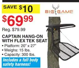 Dunham's Sports CAPTAIN HANG-ON WITH FLEX TEK SEAT offer