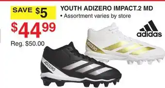 Dunham's Sports ADIDAS YOUTH ADIZERO IMPACT.2 MD offer
