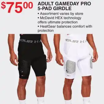 Dunham's Sports ADULT GAMEDAY PRO 5-PAD GIRDLE offer