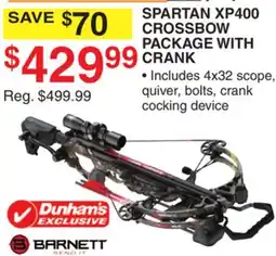 Dunham's Sports SPARTAN XP400 CROSSBOW PACKAGE WITH CRANK offer