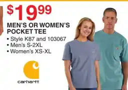 Dunham's Sports MEN'S OR WOMEN'S POCKET TEE offer