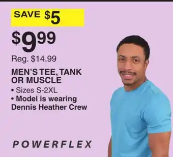 Dunham's Sports POWERFLEX MEN'S TEE, TANK OR MUSCLE DENNIS HEATHER offer