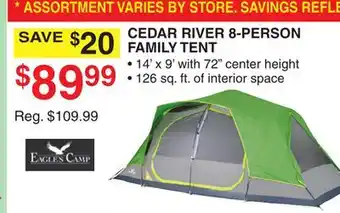 Dunham's Sports CEDAR RIVER 8-PERSON FAMILY TENT offer
