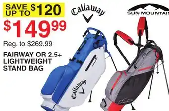 Dunham's Sports FAIRWAY OR 2.5+ LIGHTWEIGHT STAND BAG offer