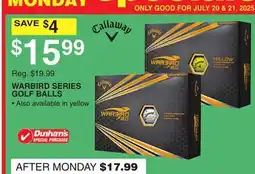 Dunham's Sports WARBIRD SERIES GOLF BALLS offer