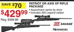 Dunham's Sports PATRIOT OR AXIS XP RIFLE PACKAGE offer