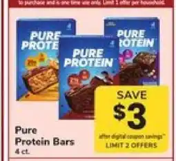 Safeway Pure Protein Bars offer