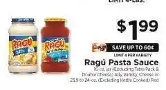 ShopRite Ragú Pasta Sauce offer