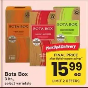 Safeway Bota Box offer