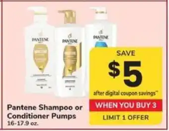 Safeway Pantene Shampoo or Conditioner Pumps offer
