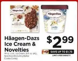 ShopRite Häagen-Dazs Ice Cream & Novelties offer