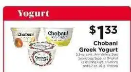 ShopRite Chobani Greek Yogurt offer
