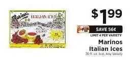 ShopRite Marinos Italian Ices offer