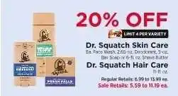 ShopRite Dr. Squatch Skin Care & Hair Care offer