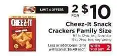 ShopRite Cheez-It Snack Crackers Family Size offer