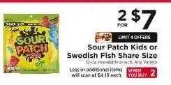 ShopRite Sour Patch Kids or Swedish Fish Share Size offer