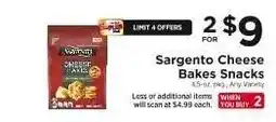 ShopRite Sargento Cheese Bakes Snacks offer