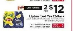 ShopRite Lipton Iced Tea 12-Pack offer