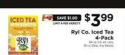 ShopRite Ryl Co. Iced Tea 4-Pack offer