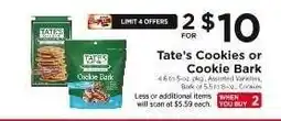 ShopRite Tate’s Cookies or Cookie Bark offer