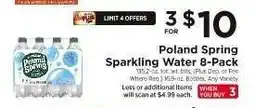 ShopRite Poland Spring Sparkling Water 8-Pack offer