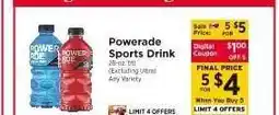 ShopRite Powerade Sports Drink offer