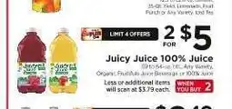 ShopRite Juicy Juice 100% Juice offer