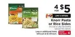 ShopRite Knorr Pasta or Rice Sides offer