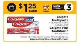 ShopRite Colgate Toothpaste & Colgate Plus Toothbrush offer