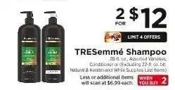 ShopRite TRESemmé Shampoo offer