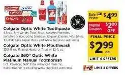 ShopRite Colgate Optic White Products offer