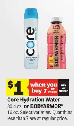 Meijer Core Hydration Water or BODYARMOR offer