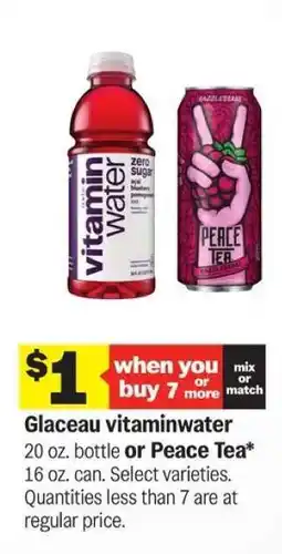 Meijer Glaceau vitaminwater or Peace Tea offer